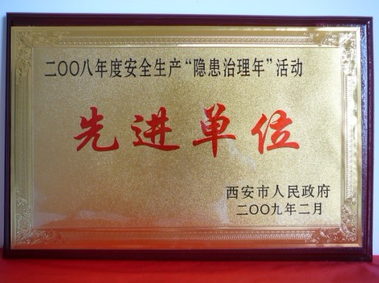 2009年2月，被西安市人民当驹炖为2008年度安全出产“隐患治理年”活动先进单元